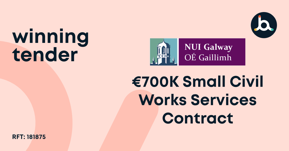 001 Winning Tender 700K Small Building Works Services Contract