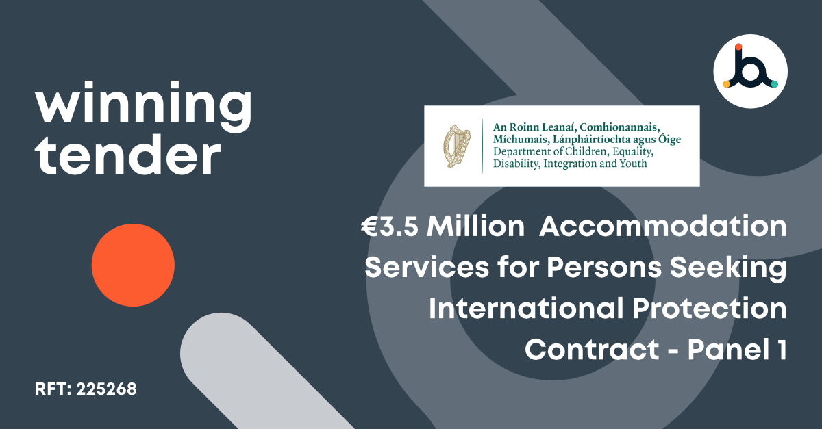 003 Winning Tender 3.5 Million Accommodation Services for Persons Seeking International Protection Contract